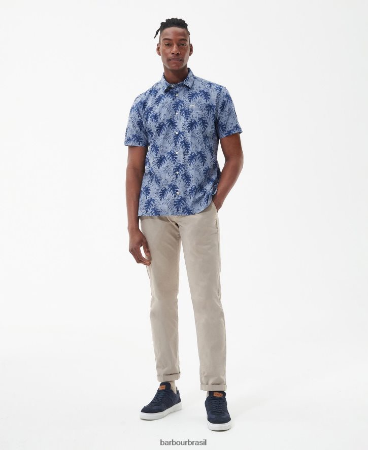 roupas Barbour camisa de verão copgrave cambraia homens NH4442288