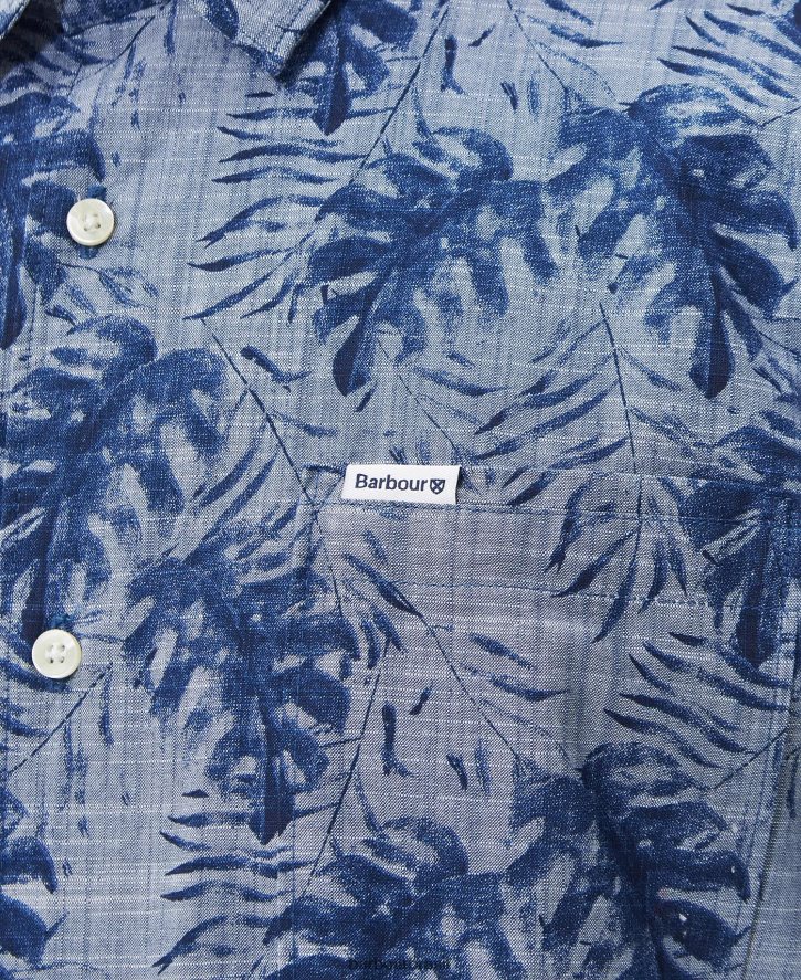 roupas Barbour camisa de verão copgrave cambraia homens NH4442288