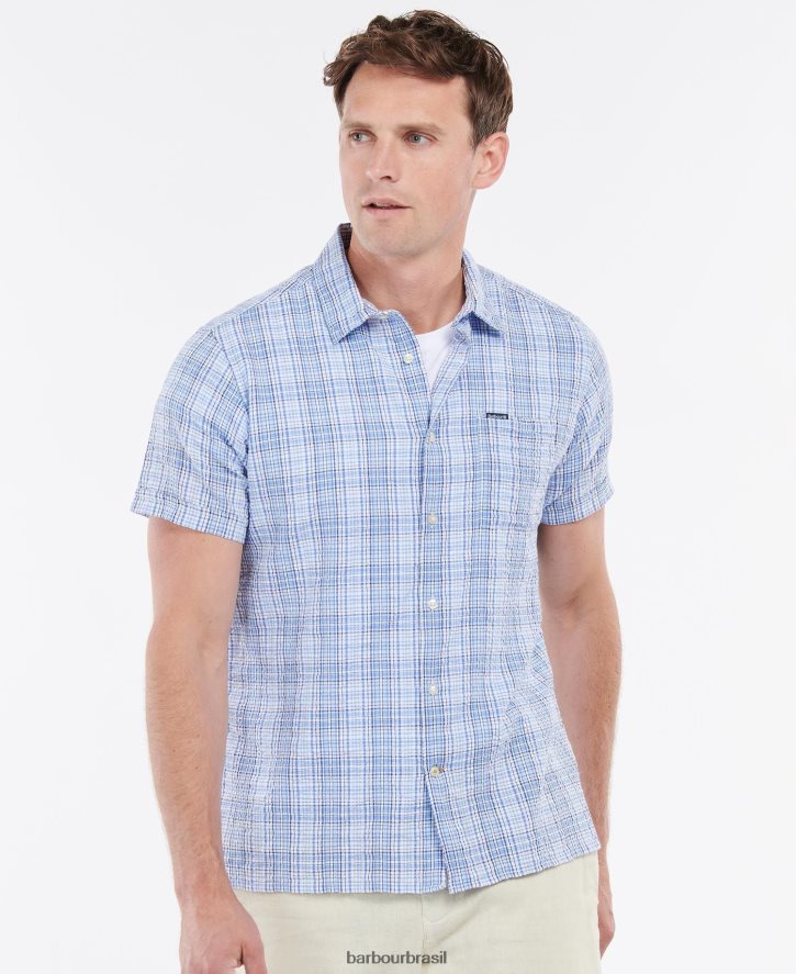 roupas Barbour camisa de verão de manga curta deanhill hortelã empoeirada homens NH4442400