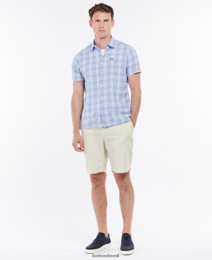 roupas Barbour camisa de verão de manga curta deanhill hortelã empoeirada homens NH4442400