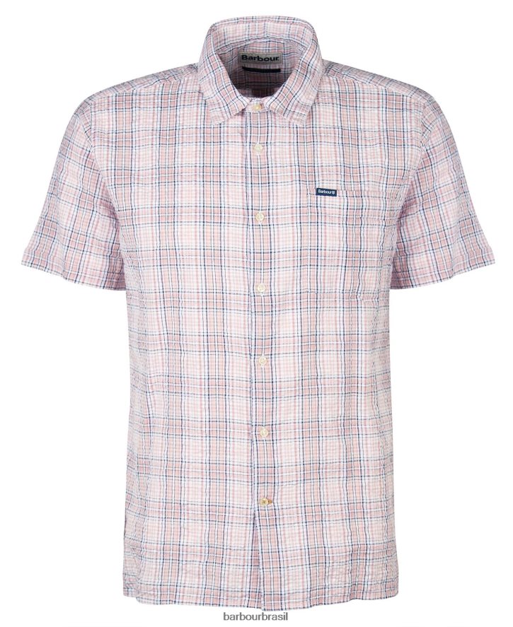 roupas Barbour camisa de verão de manga curta deanhill rosa clássico homens NH4442498