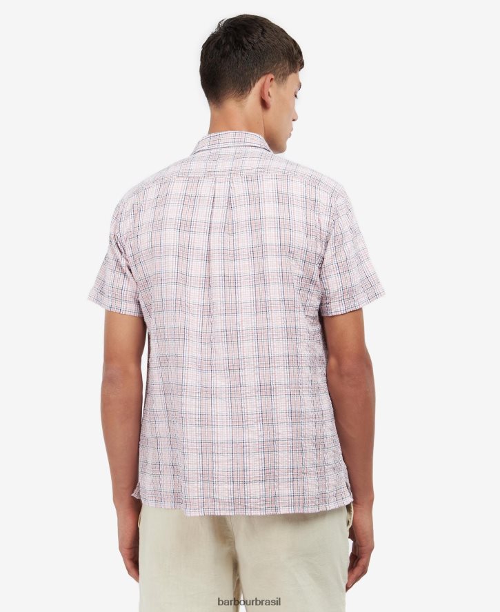 roupas Barbour camisa de verão de manga curta deanhill rosa clássico homens NH4442498