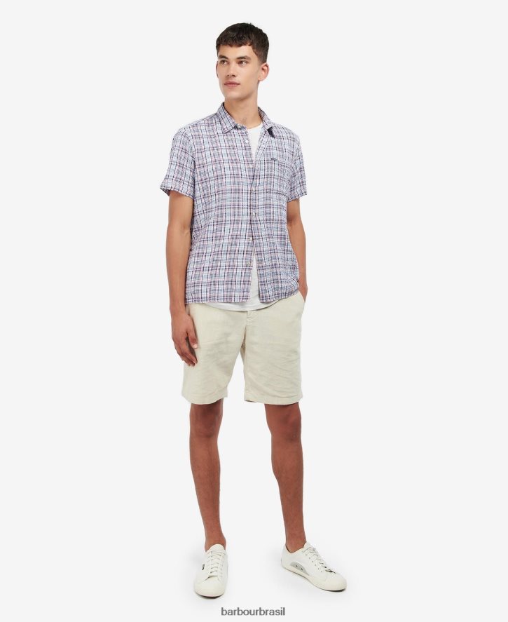 roupas Barbour camisa de verão de manga curta deanhill rosa clássico homens NH4442515