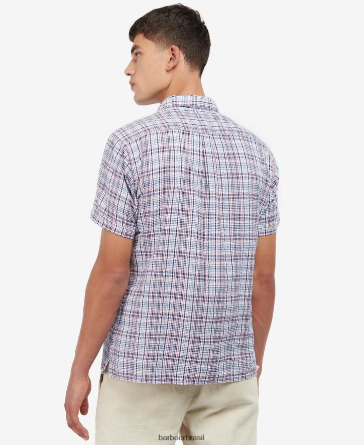 roupas Barbour camisa de verão de manga curta deanhill rosa clássico homens NH4442515