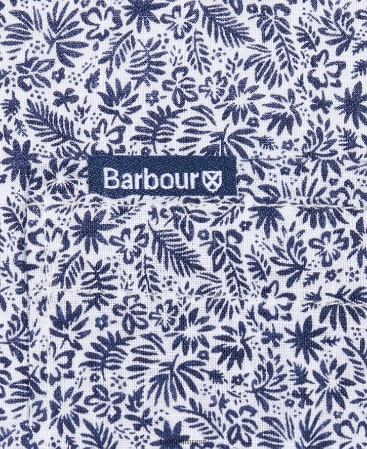 roupas Barbour camisa de verão de manga curta melbury Oliva homens NH4442338