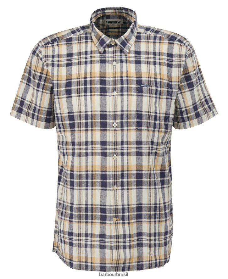 roupas Barbour camisa de verão manga curta bodmin Oliva homens NH4442421