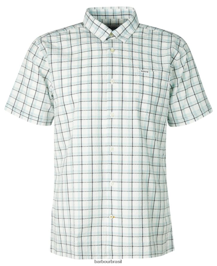 roupas Barbour camisa de verão margrave branco clássico homens NH4442428