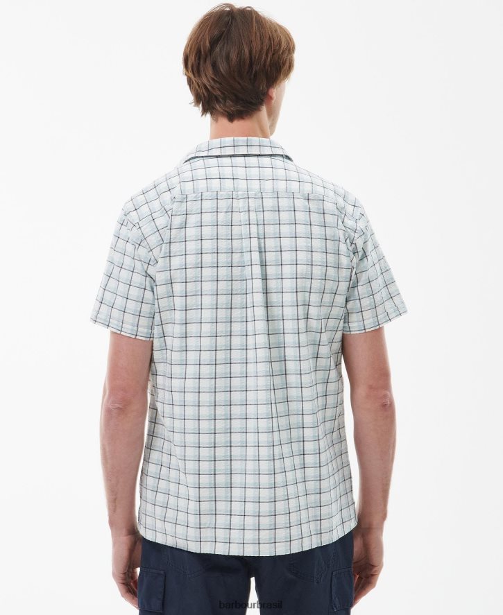 roupas Barbour camisa de verão margrave branco clássico homens NH4442428