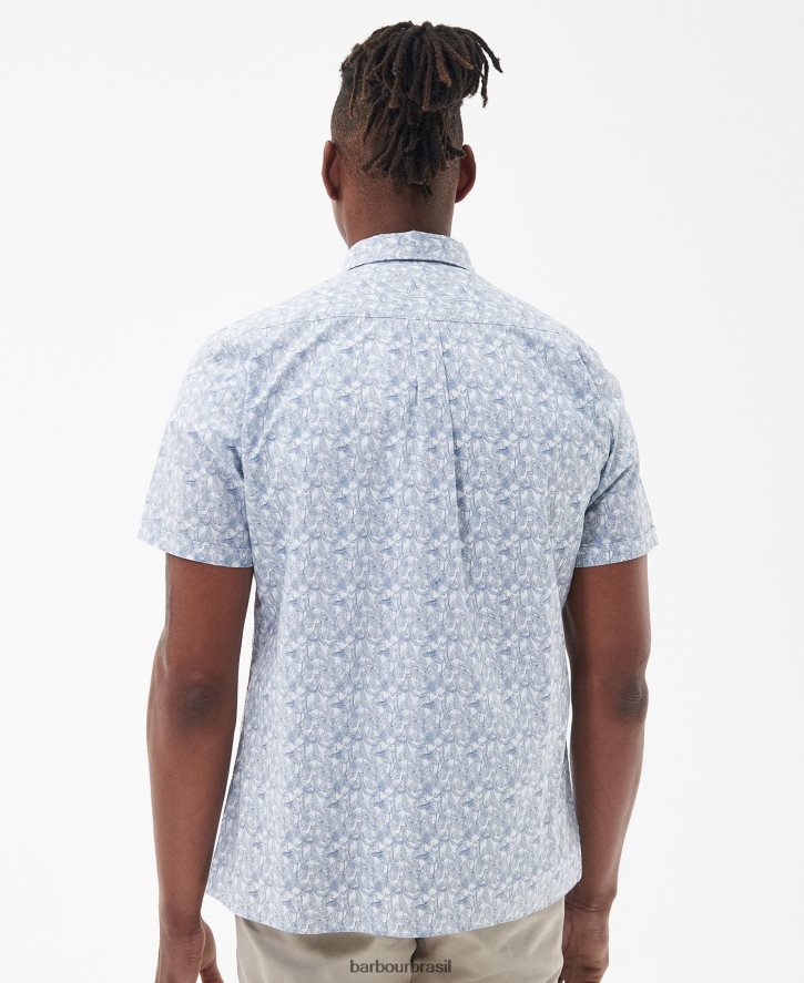 roupas Barbour camisa de verão normal lowick sussurro branco homens NH4442315