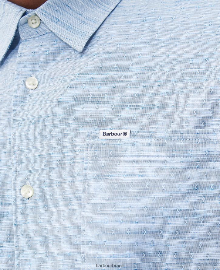roupas Barbour camisa de verão seawell cambraia homens NH4442285