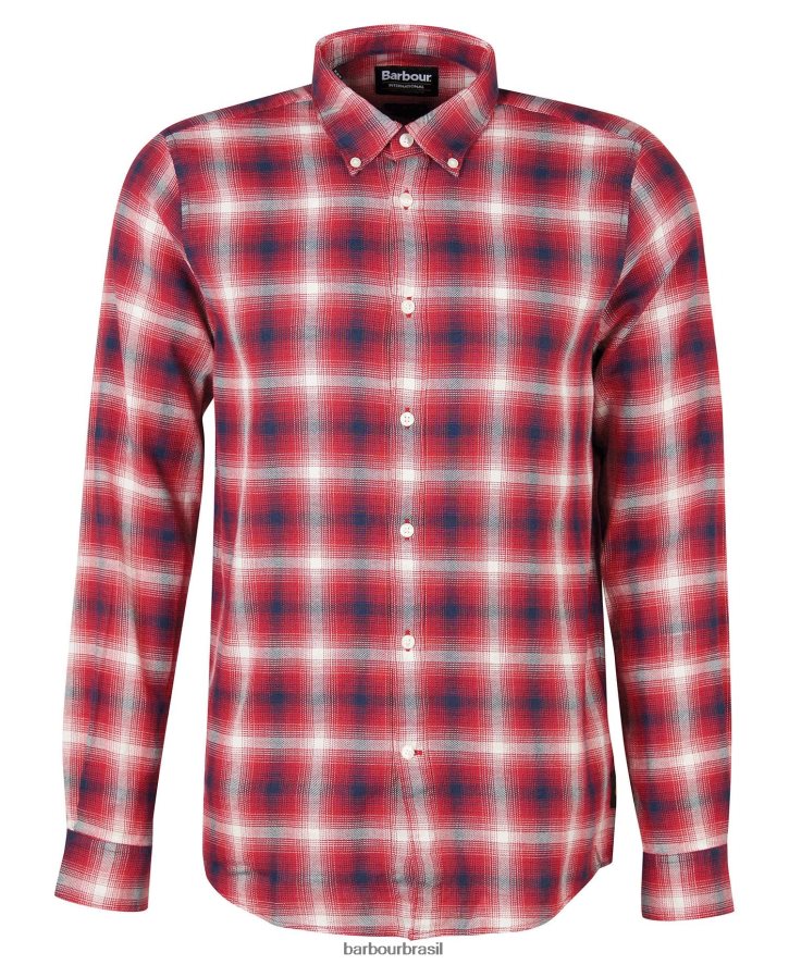 roupas Barbour camisa kershaw corrida verde homens NH4442446