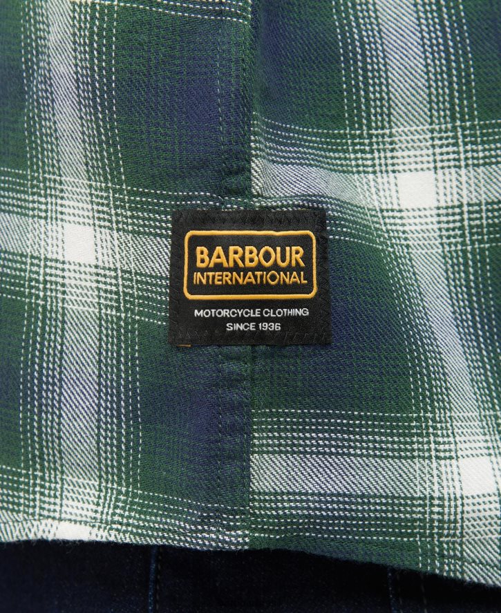 roupas Barbour camisa kershaw corrida verde homens NH4442452