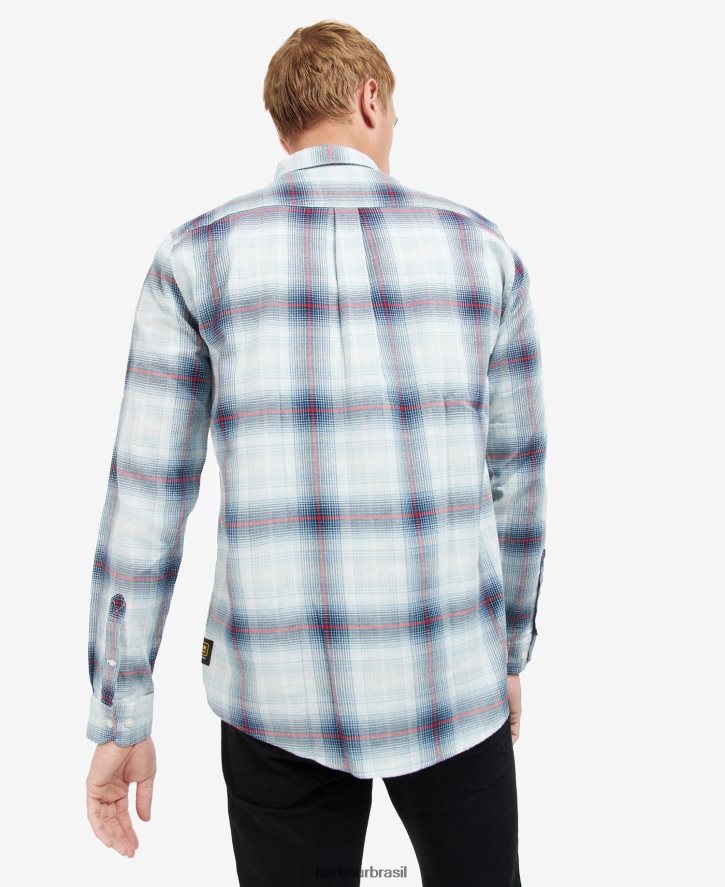 roupas Barbour camisa kickstart céu pálido homens NH4442509