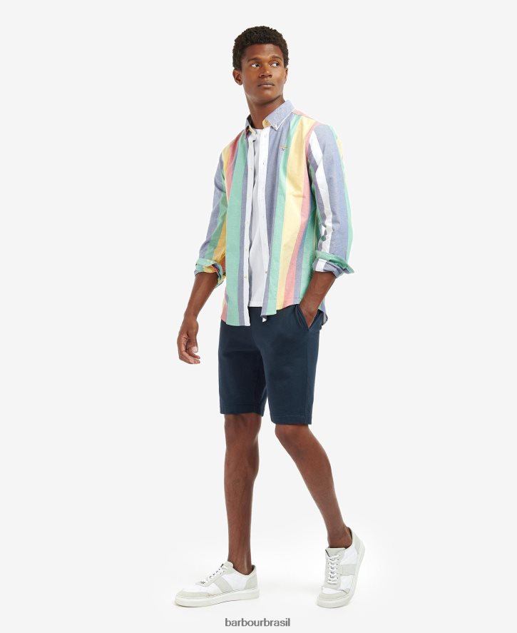 roupas Barbour camisa listrada fullwell cambraia homens NH4442494