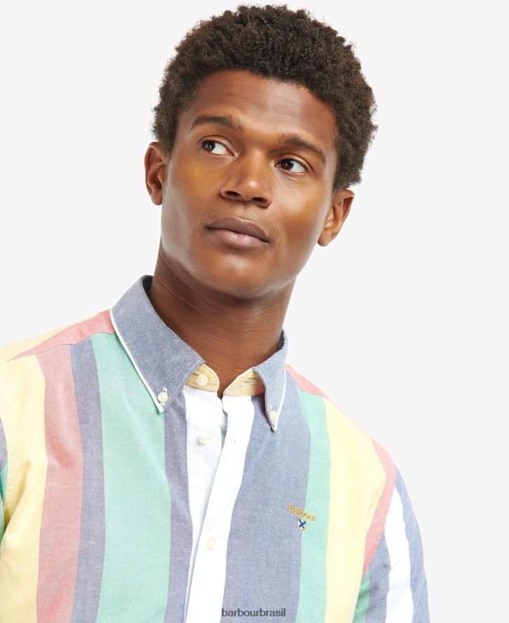 roupas Barbour camisa listrada fullwell cambraia homens NH4442494