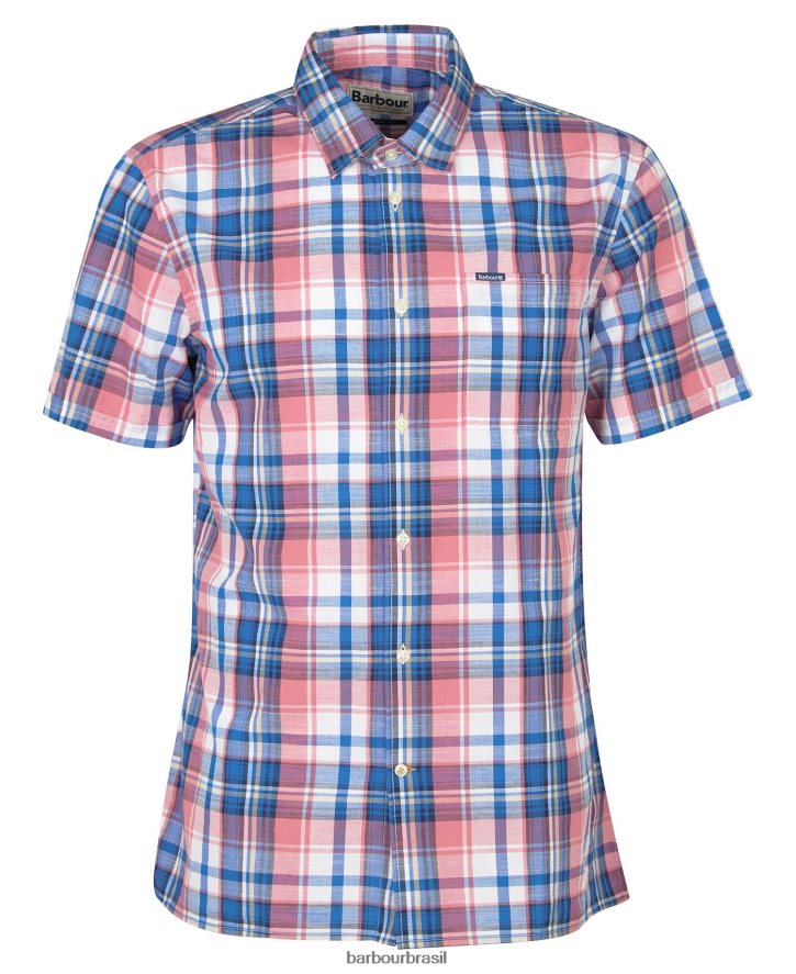 roupas Barbour camisa normal bruno céu homens NH4442493