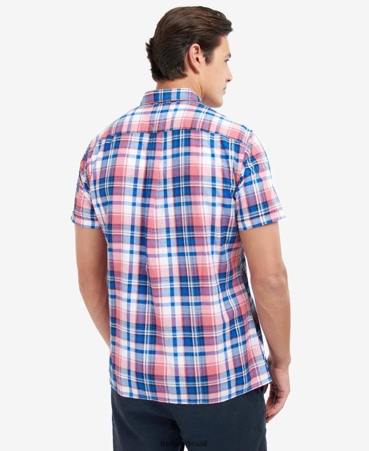 roupas Barbour camisa normal bruno céu homens NH4442493