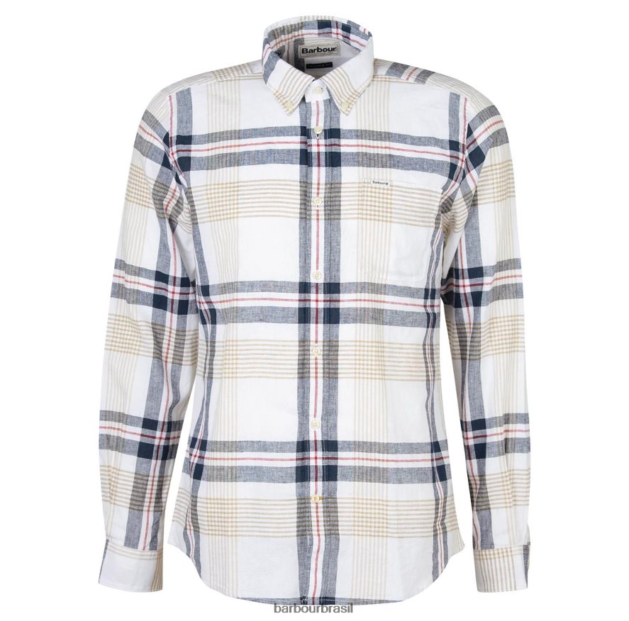 roupas Barbour camisa normal do hdson marinho clássico homens NH4442373