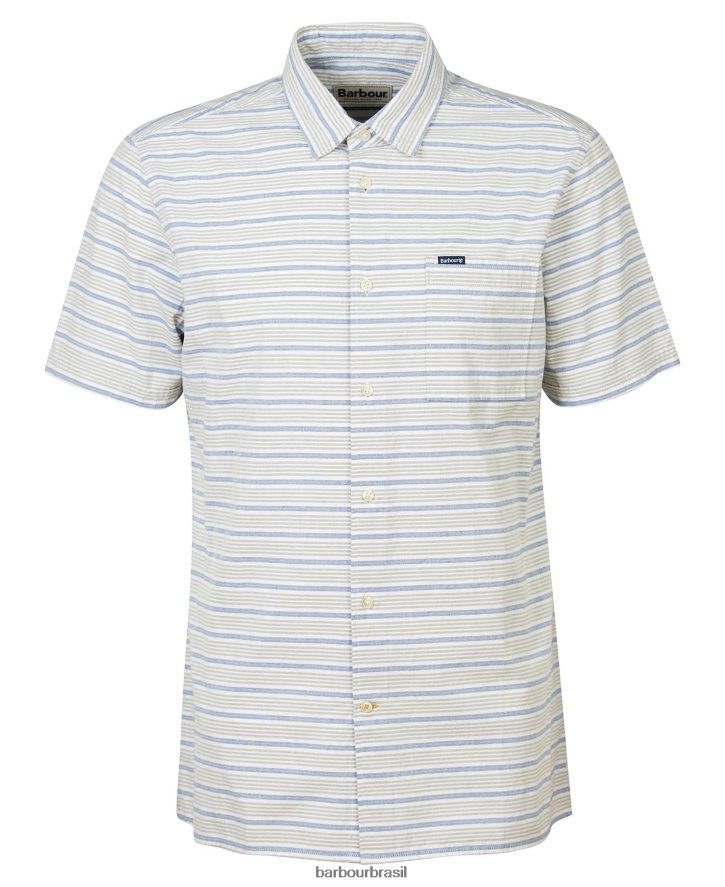 roupas Barbour camisa normal newquay marinho clássico homens NH4442520