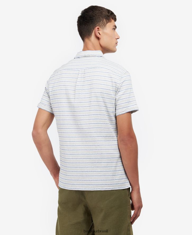 roupas Barbour camisa normal newquay marinho clássico homens NH4442520