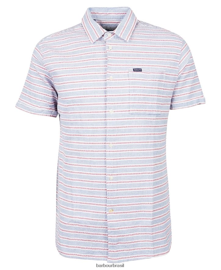 roupas Barbour camisa normal newquay marinho clássico homens NH4442530