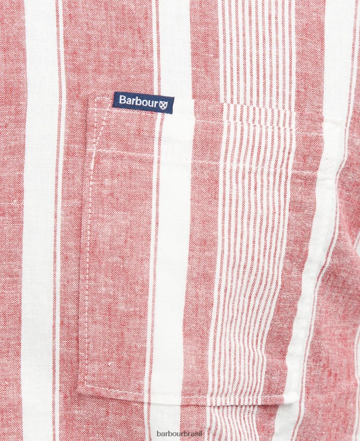 roupas Barbour camisa normal thewles marinho clássico homens NH4442395