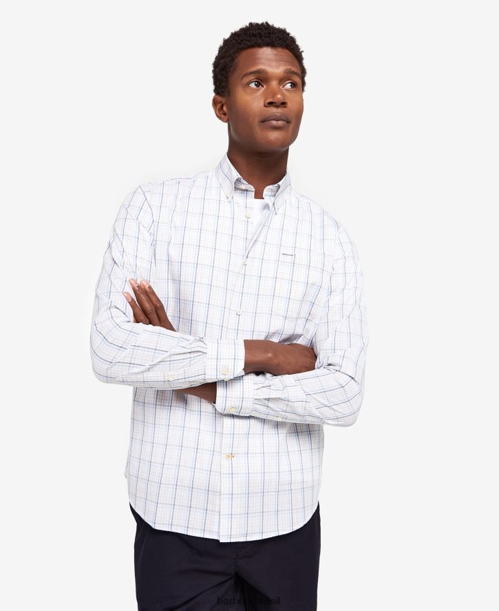 roupas Barbour camisa sob medida alnwick pedra homens NH4442349