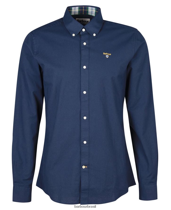 roupas Barbour camisa sob medida camford branco homens NH4442422