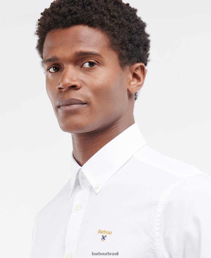 roupas Barbour camisa sob medida camford marinho clássico homens NH4442372