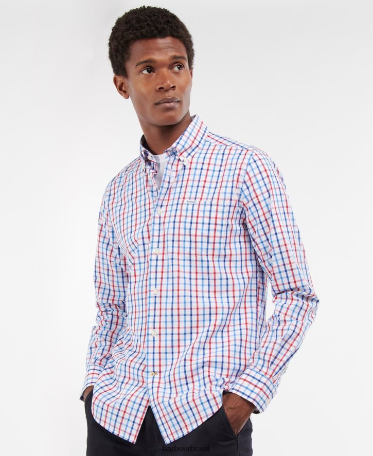 roupas Barbour camisa sob medida eldon vermelho homens NH4442380