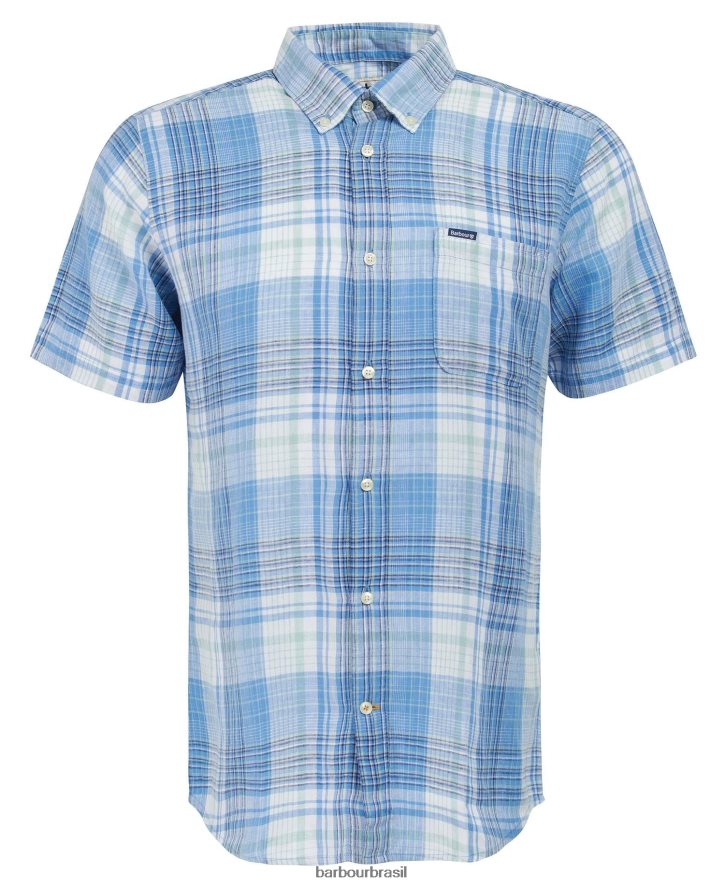 roupas Barbour camisa sob medida ellerburn branco clássico homens NH4442368