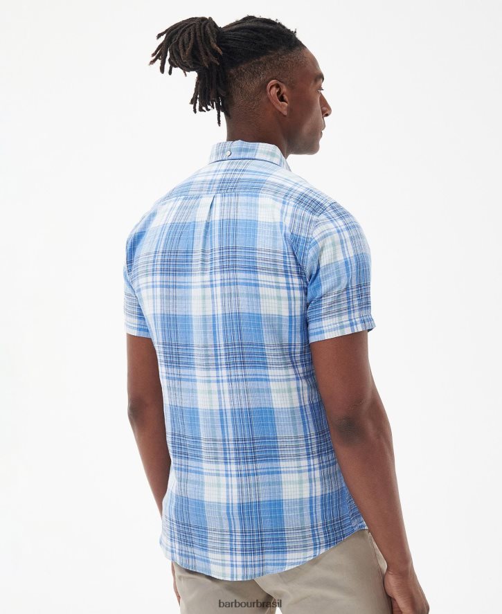 roupas Barbour camisa sob medida ellerburn branco clássico homens NH4442368