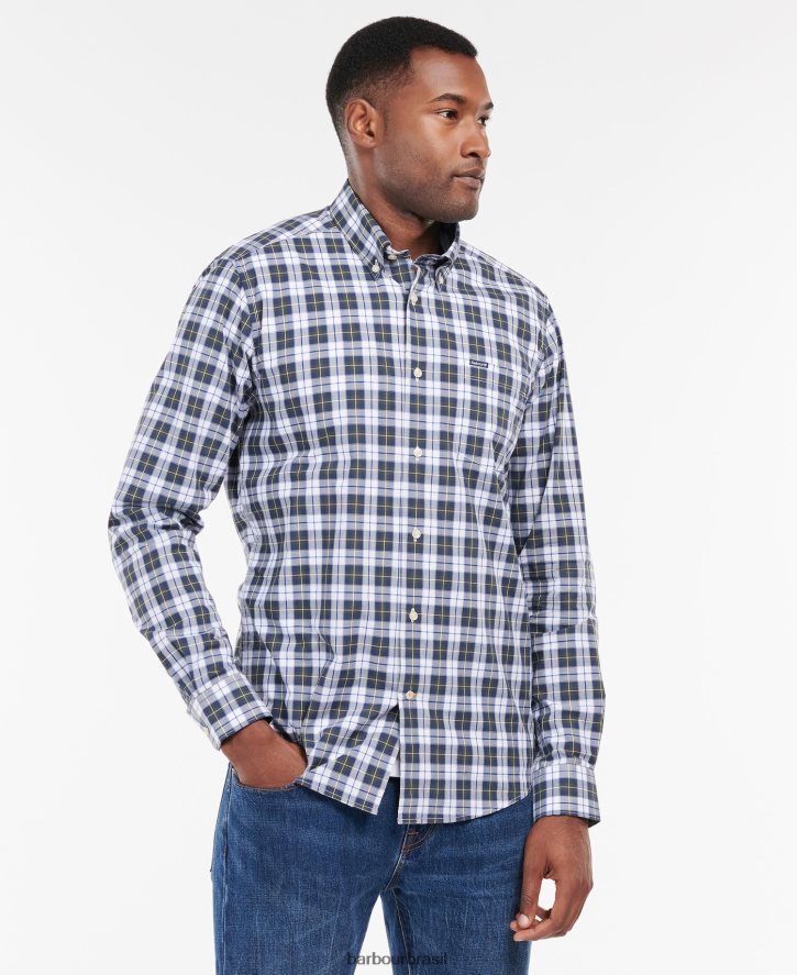 roupas Barbour camisa sob medida foxlow pimenta vermelha homens NH4442377