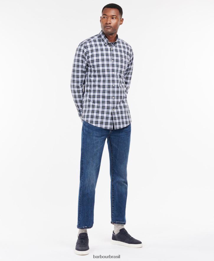 roupas Barbour camisa sob medida foxlow pimenta vermelha homens NH4442377