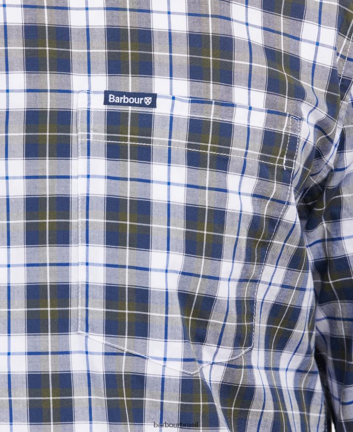 roupas Barbour camisa sob medida foxlow pimenta vermelha homens NH4442377