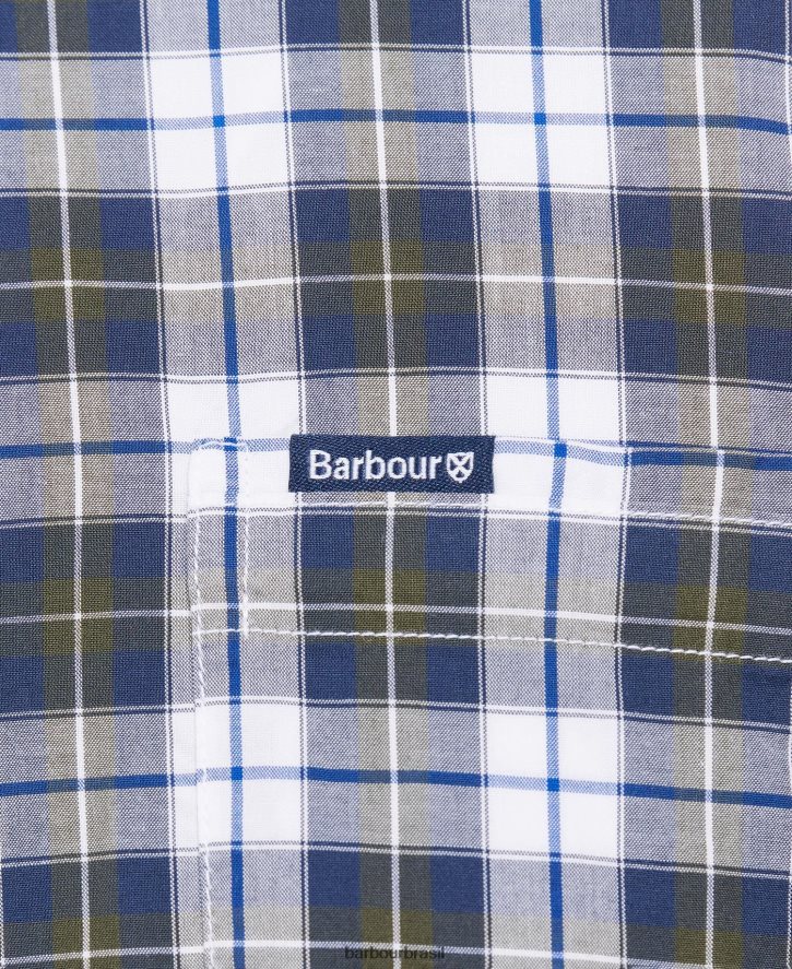 roupas Barbour camisa sob medida foxlow pimenta vermelha homens NH4442377