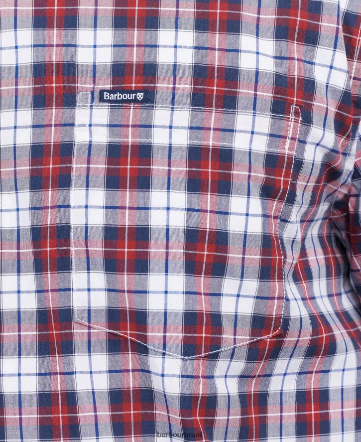 roupas Barbour camisa sob medida foxlow pimenta vermelha homens NH4442420