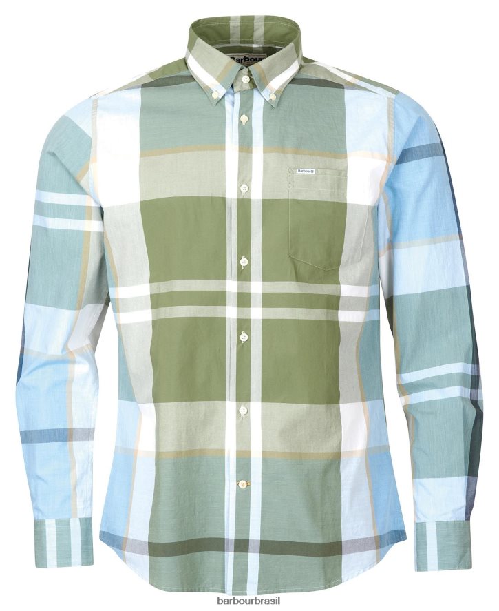 roupas Barbour camisa sob medida harris marinha de verão homens NH4442335