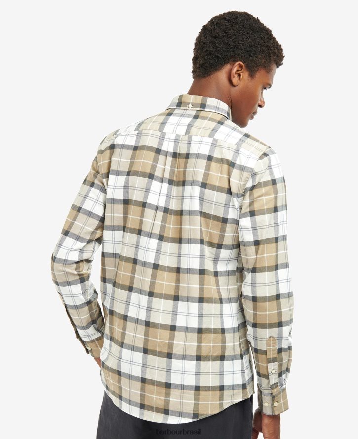 roupas Barbour camisa sob medida lewis tartan de areia homens NH4442416
