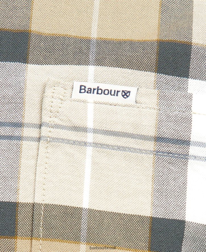 roupas Barbour camisa sob medida lewis tartan de areia homens NH4442416