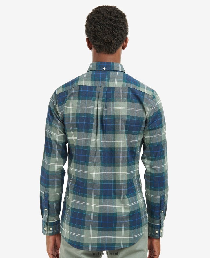 roupas Barbour camisa sob medida lewis tartan de areia homens NH4442417