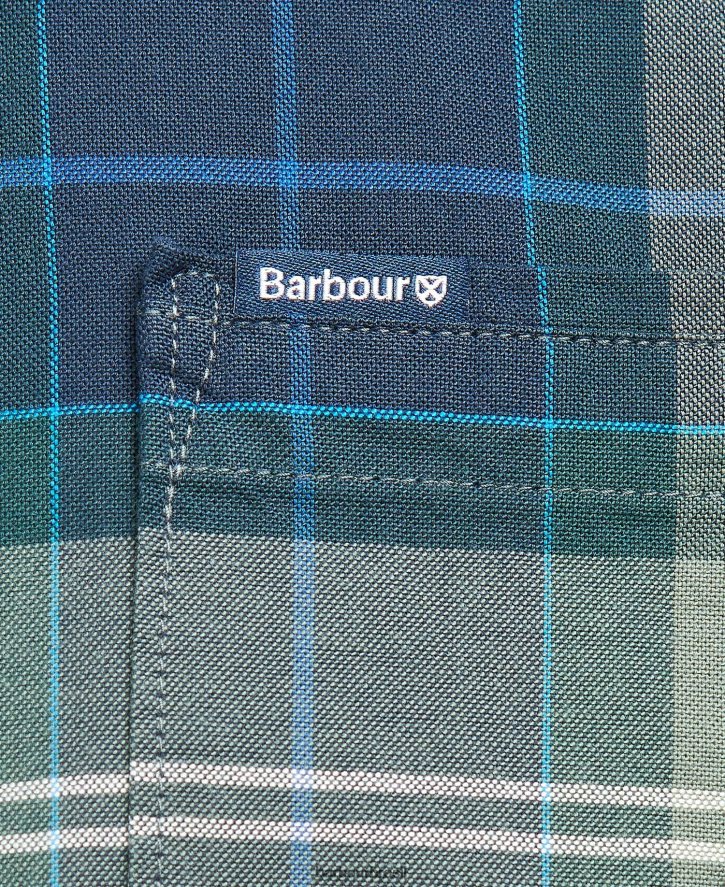 roupas Barbour camisa sob medida lewis tartan de areia homens NH4442417