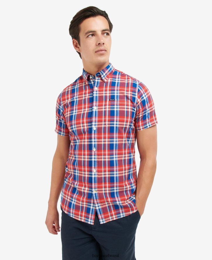 roupas Barbour camisa sob medida nickwell céu homens NH4442443