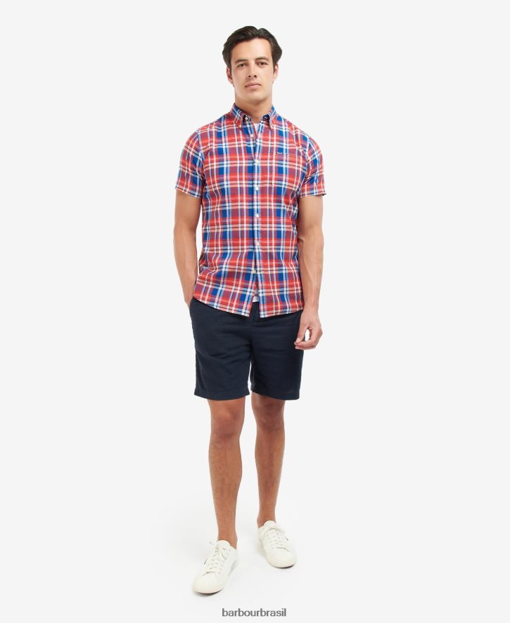 roupas Barbour camisa sob medida nickwell céu homens NH4442443