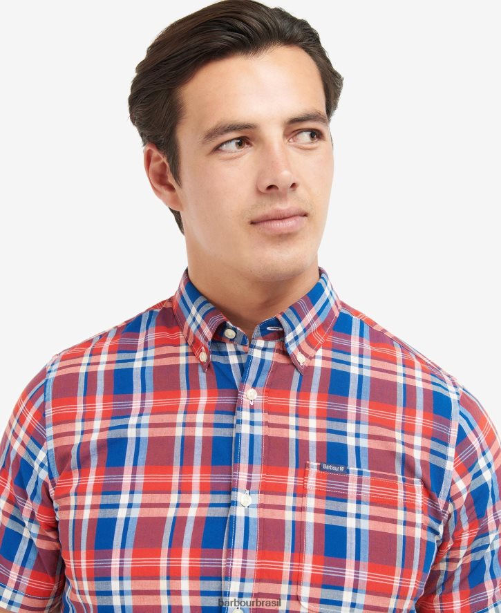 roupas Barbour camisa sob medida nickwell céu homens NH4442443