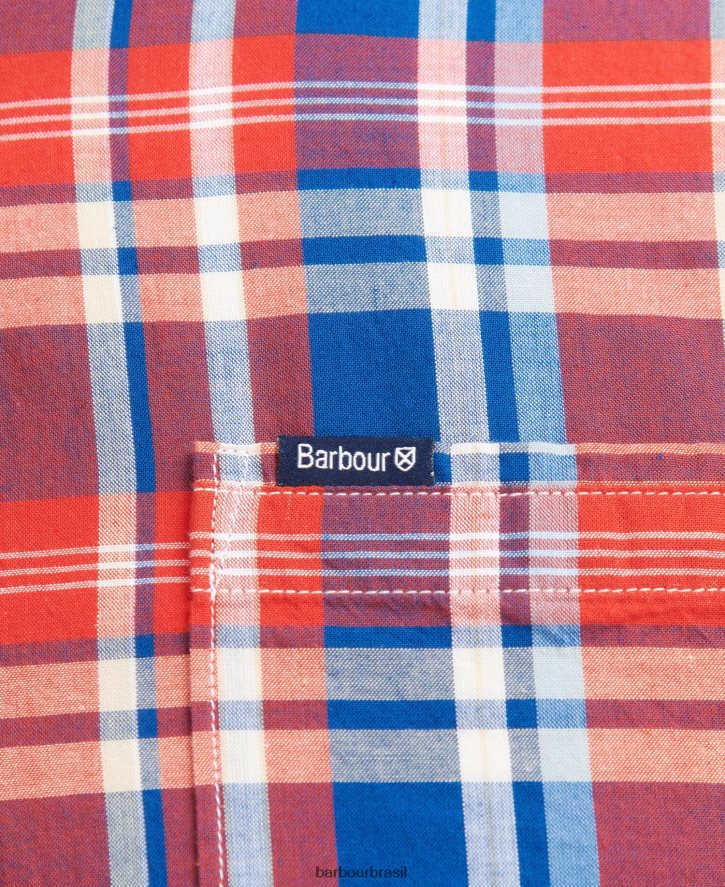 roupas Barbour camisa sob medida nickwell céu homens NH4442443