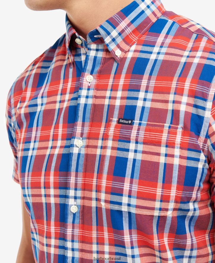 roupas Barbour camisa sob medida nickwell céu homens NH4442443