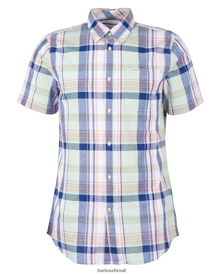 roupas Barbour camisa sob medida nickwell céu homens NH4442444