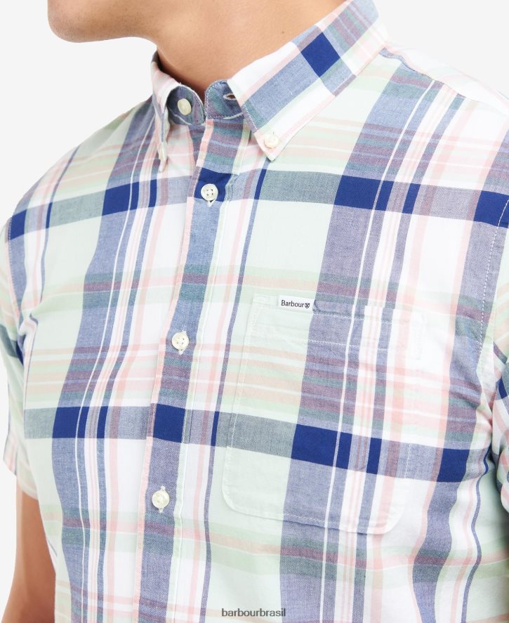 roupas Barbour camisa sob medida nickwell céu homens NH4442444