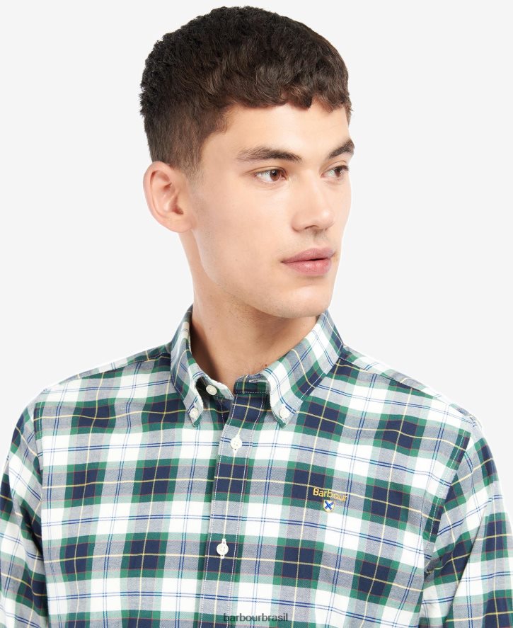 roupas Barbour camisa sob medida oxbridge hera tartan homens NH4442447